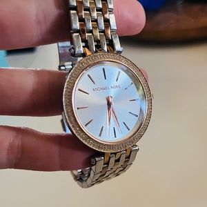 Michael Kors Tri-Tone Glitz Darci Watch
